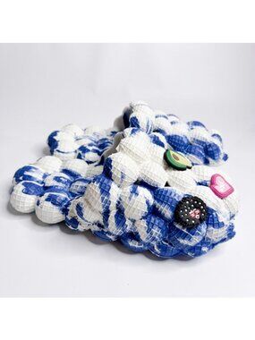 Women Massage Bubble Slides Slippers Funny Lychee Non-slip Spa Slippers Sz 3